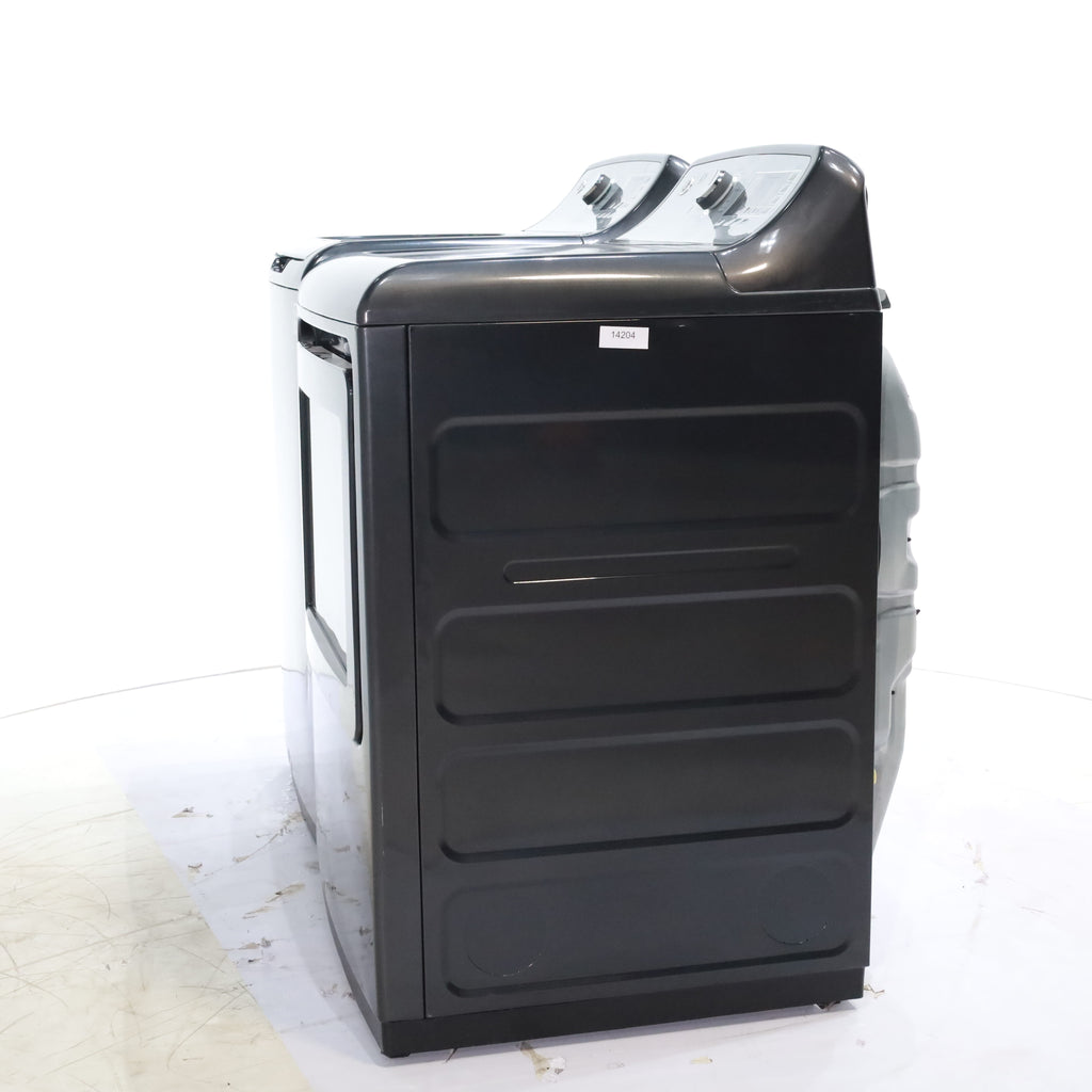 Pictures of Diamond Gray ENERGY STAR GE 5.0 cu. ft. Top Load Washing Machine with Water Station and ENERGY STAR GE 7.4 cu. ft. Steam Electric Dryer with My Cycle - Certified Refurbished - Neu Appliance Outlet - Discount Appliance Outlet in Austin, Tx