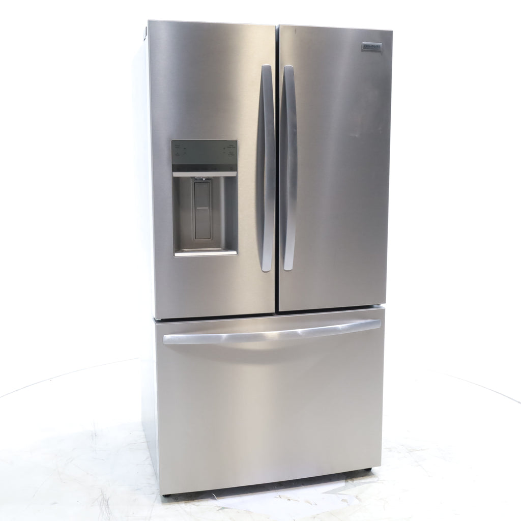 Pictures of Stainless Steel ENERGY STAR Frigidaire 27.8 cu. ft. 3 Door French Door Refrigerator with Exterior Water and Ice Dispenser - Scratch & Dent - Minor - Neu Appliance Outlet - Discount Appliance Outlet in Austin, Tx