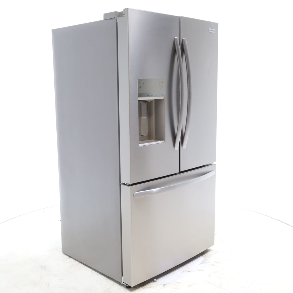 Pictures of Stainless Steel ENERGY STAR Frigidaire 27.8 cu. ft. 3 Door French Door Refrigerator with Exterior Water and Ice Dispenser - Scratch & Dent - Minor - Neu Appliance Outlet - Discount Appliance Outlet in Austin, Tx