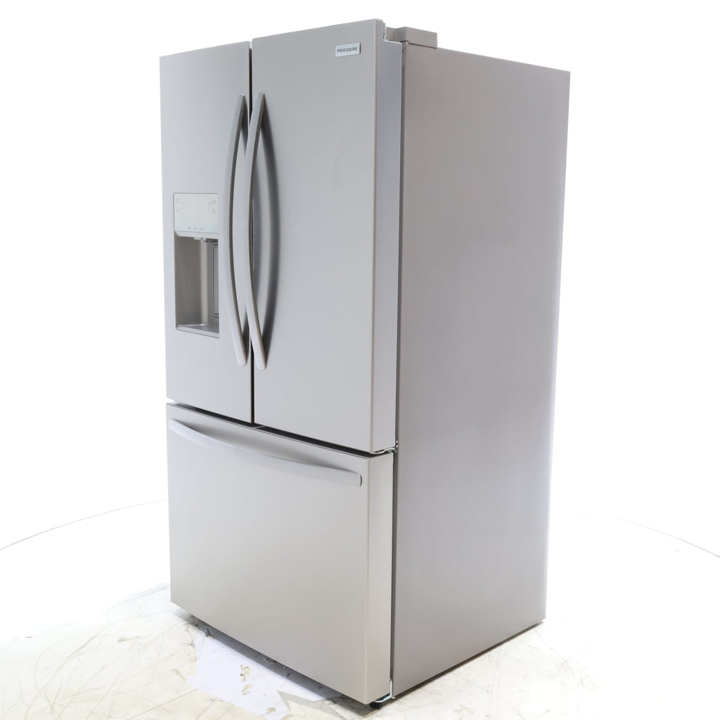 Pictures of Stainless Steel ENERGY STAR Frigidaire 27.8 cu. ft. 3 Door French Door Refrigerator with Exterior Water and Ice Dispenser - Scratch & Dent - Minor - Neu Appliance Outlet - Discount Appliance Outlet in Austin, Tx