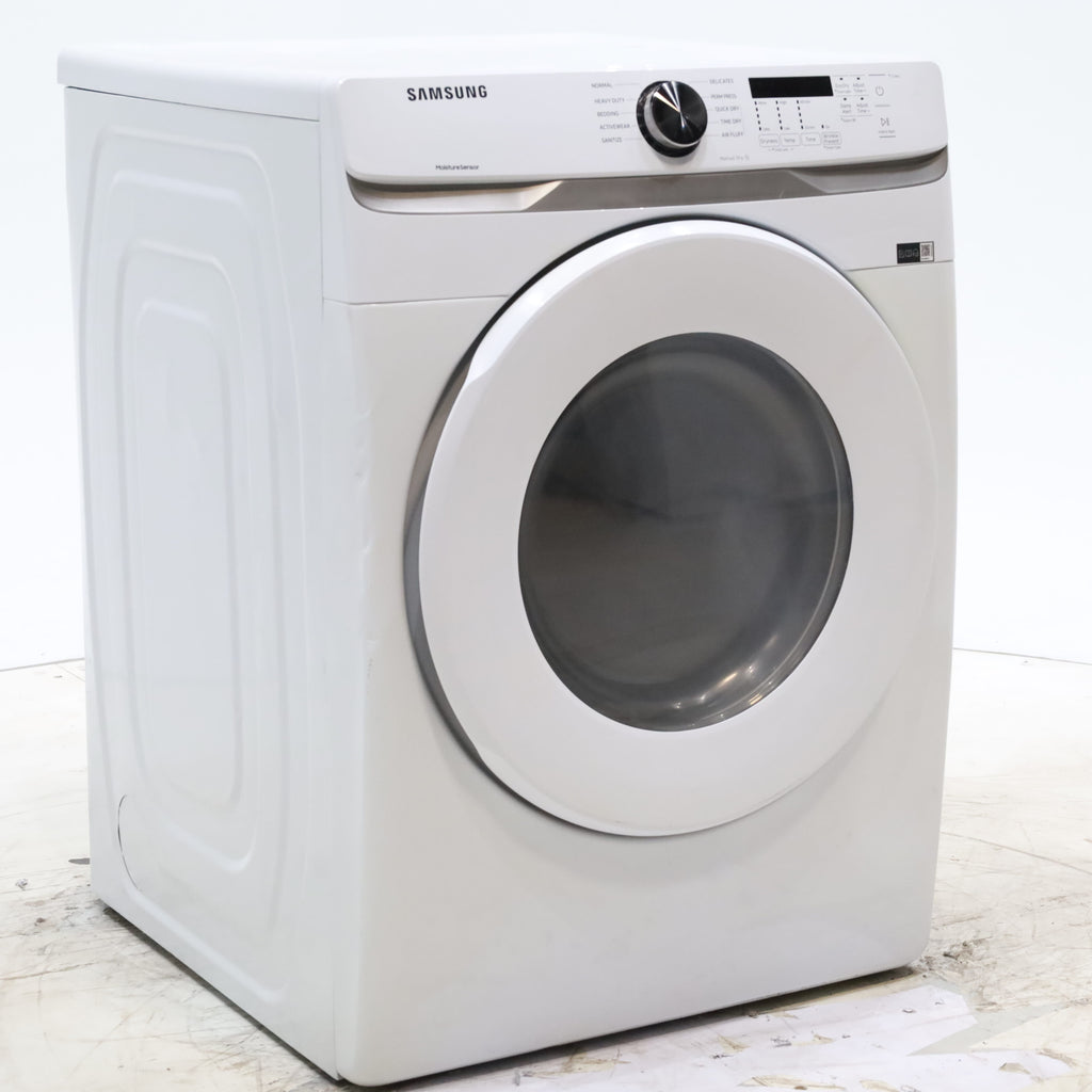 Pictures of White Samsung 7.5 cu. ft. Front Load Electric Dryer with Smart Care - Scratch and Dent - Minor - Neu Appliance Outlet - Discount Appliance Outlet in Austin, Tx