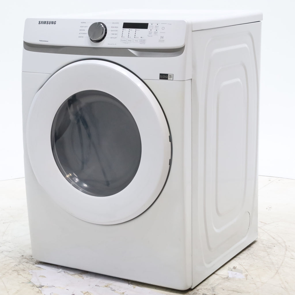 Pictures of White Samsung 7.5 cu. ft. Front Load Electric Dryer with Smart Care - Scratch and Dent - Minor - Neu Appliance Outlet - Discount Appliance Outlet in Austin, Tx