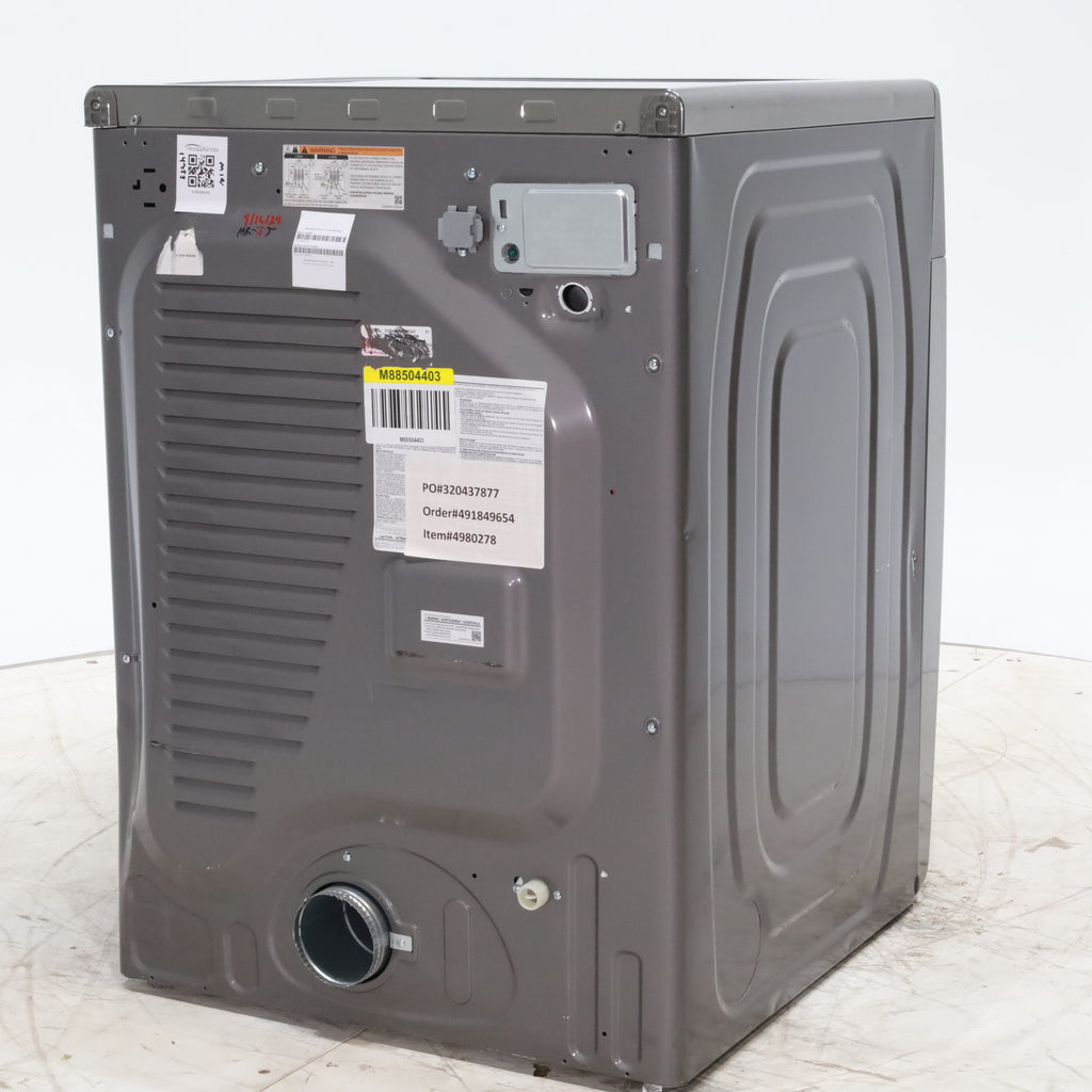 Pictures of Platinum Samsung 7.5 cu. ft. Front Load Electric Dryer with Steam- Scratch & Dent - Minor - Neu Appliance Outlet - Discount Appliance Outlet in Austin, Tx