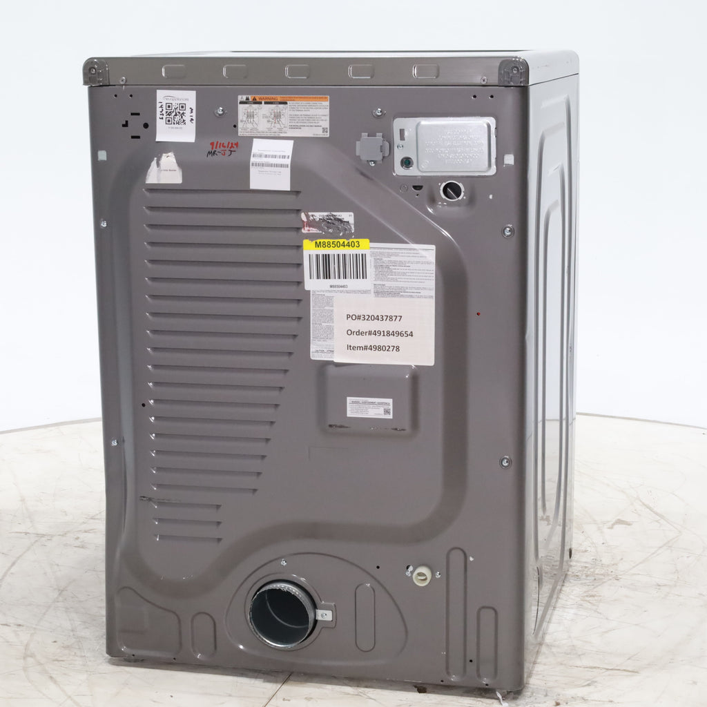 Pictures of Platinum Samsung 7.5 cu. ft. Front Load Electric Dryer with Steam- Scratch & Dent - Minor - Neu Appliance Outlet - Discount Appliance Outlet in Austin, Tx