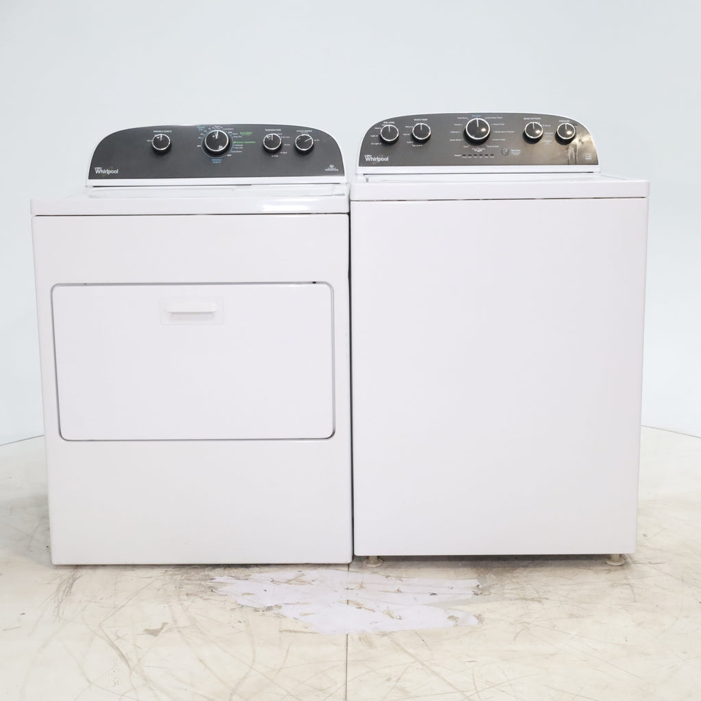 Pictures of ENERGY STAR 3.8 cu ft Whirlpool Top-Load Washing Machine with Low-Profile Impeller and 7.0 cu ft Whirlpool Electric Dryer with Hamper Door - Certified Refurbished - Neu Appliance Outlet - Discount Appliance Outlet in Austin, Tx