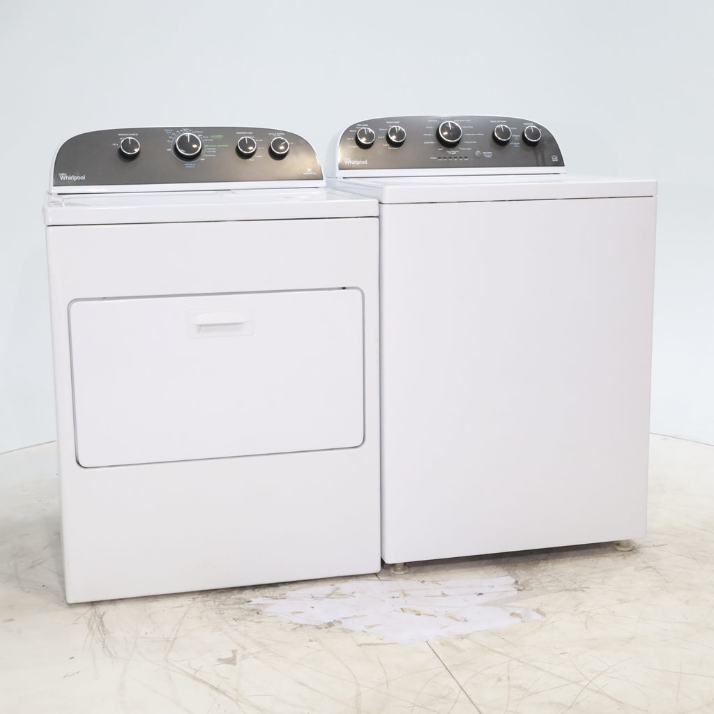 Pictures of ENERGY STAR 3.8 cu ft Whirlpool Top-Load Washing Machine with Low-Profile Impeller and 7.0 cu ft Whirlpool Electric Dryer with Hamper Door - Certified Refurbished - Neu Appliance Outlet - Discount Appliance Outlet in Austin, Tx