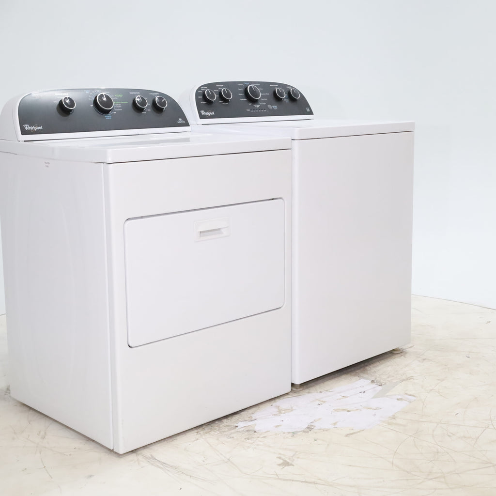 Pictures of ENERGY STAR 3.8 cu ft Whirlpool Top-Load Washing Machine with Low-Profile Impeller and 7.0 cu ft Whirlpool Electric Dryer with Hamper Door - Certified Refurbished - Neu Appliance Outlet - Discount Appliance Outlet in Austin, Tx