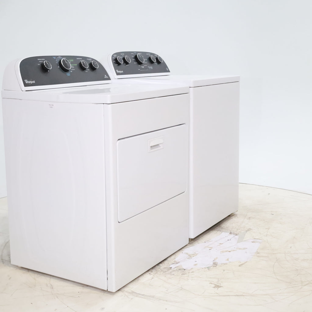 Pictures of ENERGY STAR 3.8 cu ft Whirlpool Top-Load Washing Machine with Low-Profile Impeller and 7.0 cu ft Whirlpool Electric Dryer with Hamper Door - Certified Refurbished - Neu Appliance Outlet - Discount Appliance Outlet in Austin, Tx