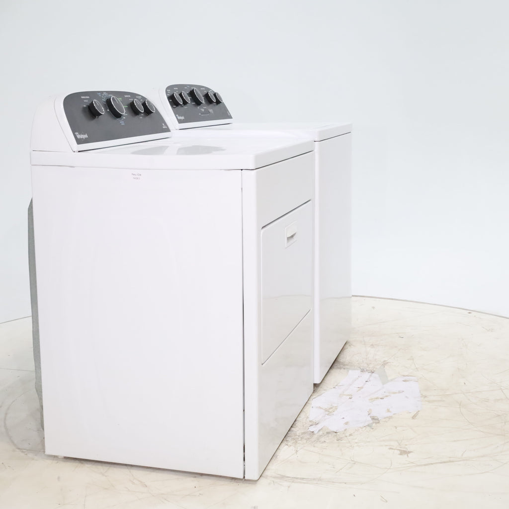 Pictures of ENERGY STAR 3.8 cu ft Whirlpool Top-Load Washing Machine with Low-Profile Impeller and 7.0 cu ft Whirlpool Electric Dryer with Hamper Door - Certified Refurbished - Neu Appliance Outlet - Discount Appliance Outlet in Austin, Tx
