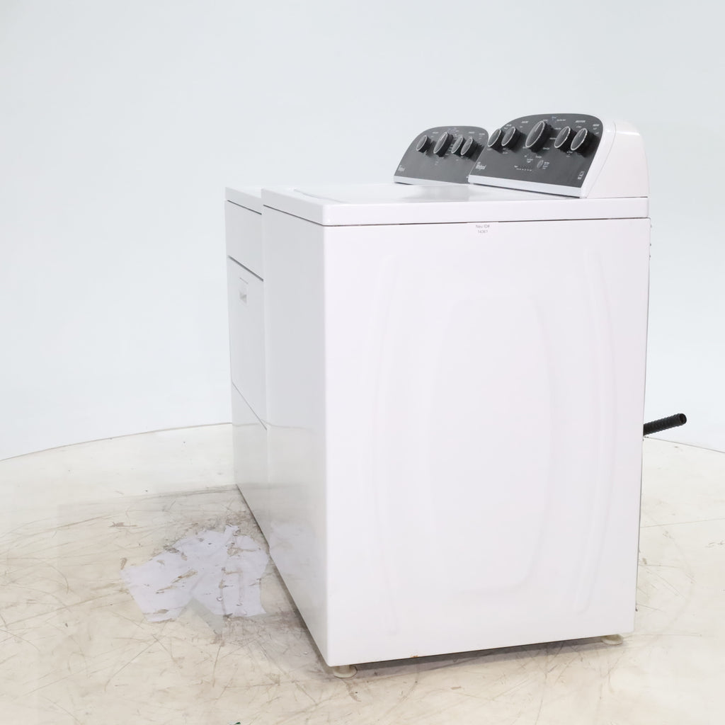 Pictures of ENERGY STAR 3.8 cu ft Whirlpool Top-Load Washing Machine with Low-Profile Impeller and 7.0 cu ft Whirlpool Electric Dryer with Hamper Door - Certified Refurbished - Neu Appliance Outlet - Discount Appliance Outlet in Austin, Tx