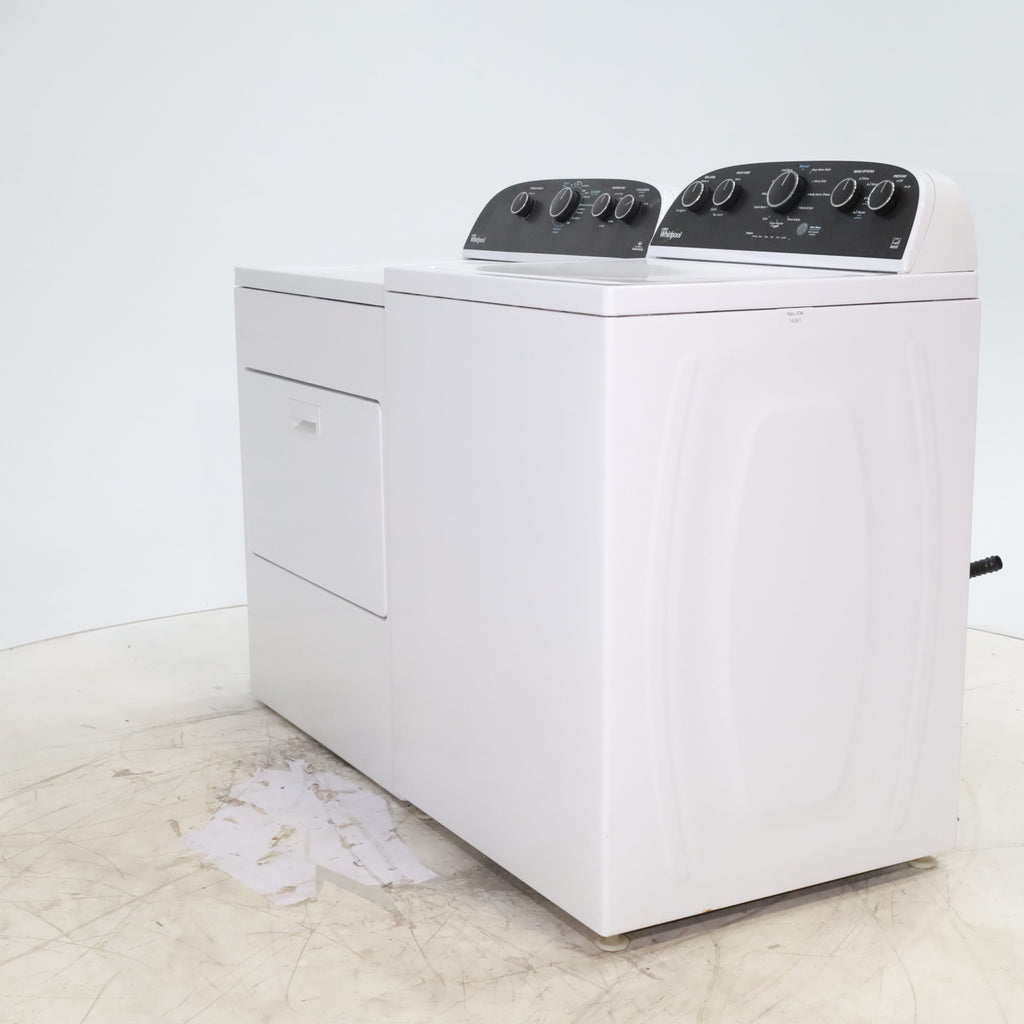 Pictures of ENERGY STAR 3.8 cu ft Whirlpool Top-Load Washing Machine with Low-Profile Impeller and 7.0 cu ft Whirlpool Electric Dryer with Hamper Door - Certified Refurbished - Neu Appliance Outlet - Discount Appliance Outlet in Austin, Tx