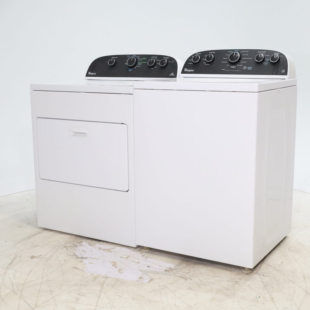 Pictures of ENERGY STAR 3.8 cu ft Whirlpool Top-Load Washing Machine with Low-Profile Impeller and 7.0 cu ft Whirlpool Electric Dryer with Hamper Door - Certified Refurbished - Neu Appliance Outlet - Discount Appliance Outlet in Austin, Tx