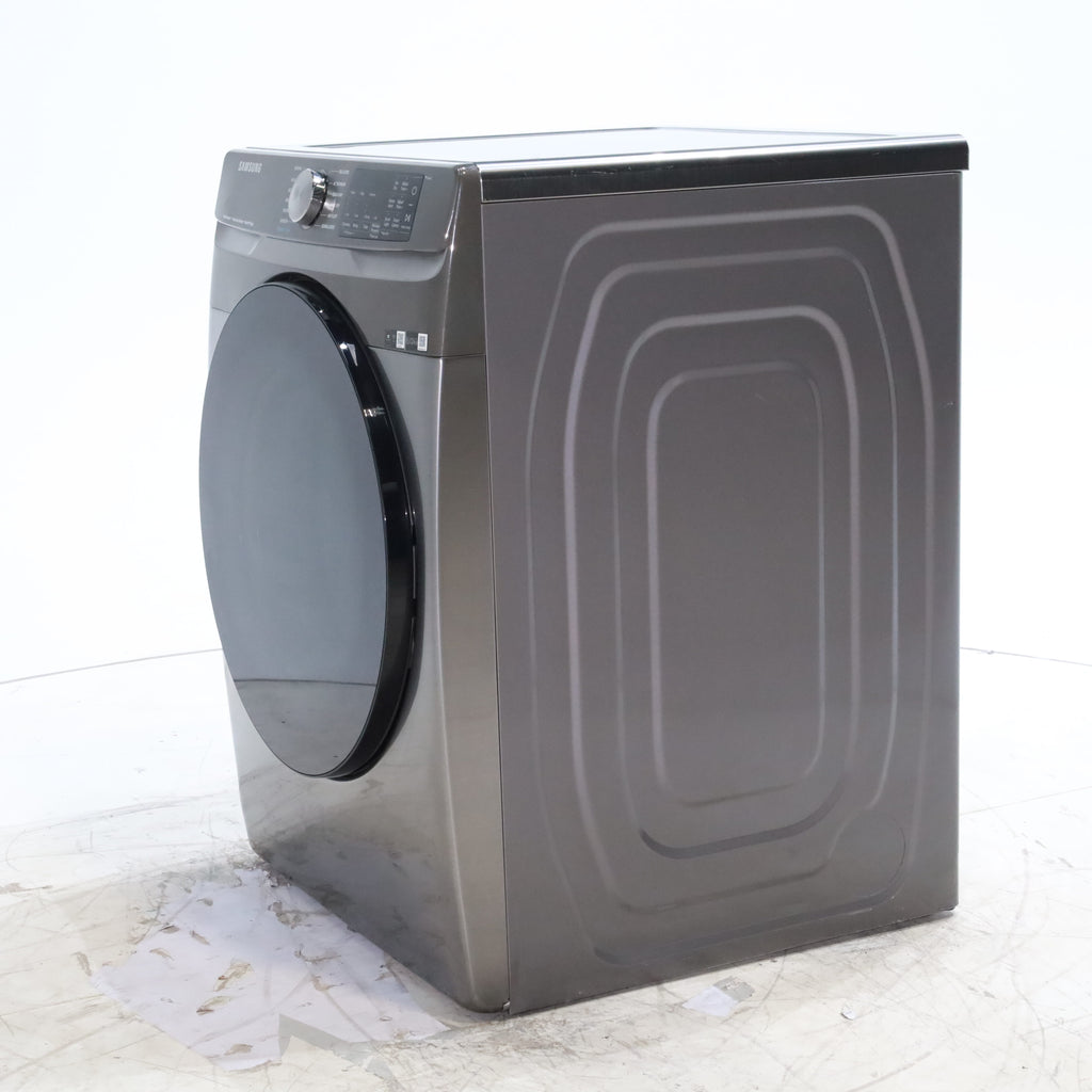 Pictures of Platinum Samsung 7.5 cu. ft. Front Load Electric Dryer with Steam- Scratch & Dent - Minor - Neu Appliance Outlet - Discount Appliance Outlet in Austin, Tx