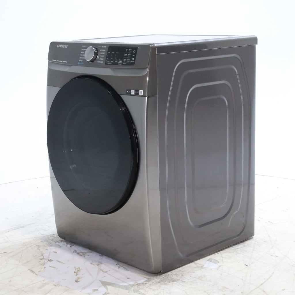 Pictures of Platinum Samsung 7.5 cu. ft. Front Load Electric Dryer with Steam- Scratch & Dent - Minor - Neu Appliance Outlet - Discount Appliance Outlet in Austin, Tx
