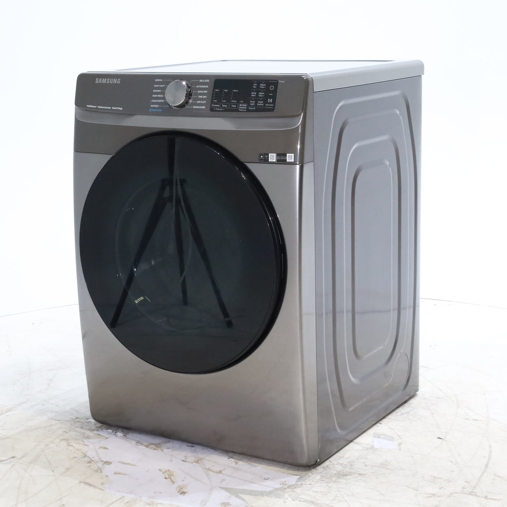 Pictures of Platinum Samsung 7.5 cu. ft. Front Load Electric Dryer with Steam- Scratch & Dent - Minor - Neu Appliance Outlet - Discount Appliance Outlet in Austin, Tx