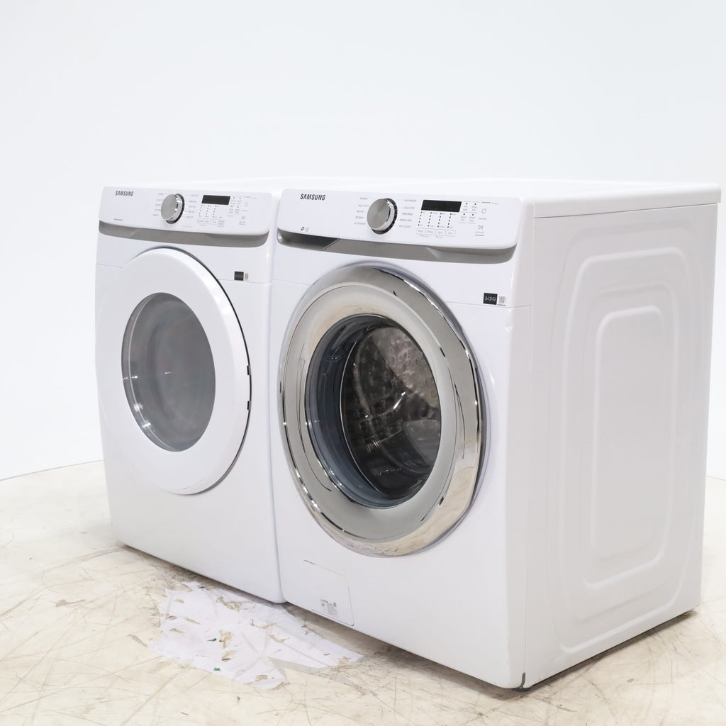 Pictures of ENERGY STAR Samsung 4.5 cu. ft. Front Load Washer with Vibration Reduction and Samsung 7.5 cu. ft. Front Load Electric Dryer with Sensor Dry and Interior Drum Light- Scratch & Dent - Minor - Neu Appliance Outlet - Discount Appliance Outlet in Austin, Tx