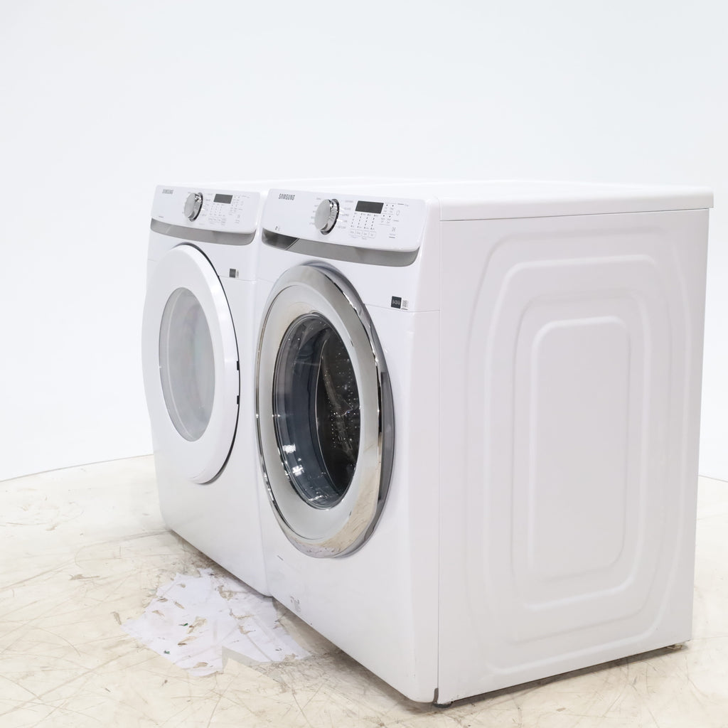 Pictures of ENERGY STAR Samsung 4.5 cu. ft. Front Load Washer with Vibration Reduction and Samsung 7.5 cu. ft. Front Load Electric Dryer with Sensor Dry and Interior Drum Light- Scratch & Dent - Minor - Neu Appliance Outlet - Discount Appliance Outlet in Austin, Tx