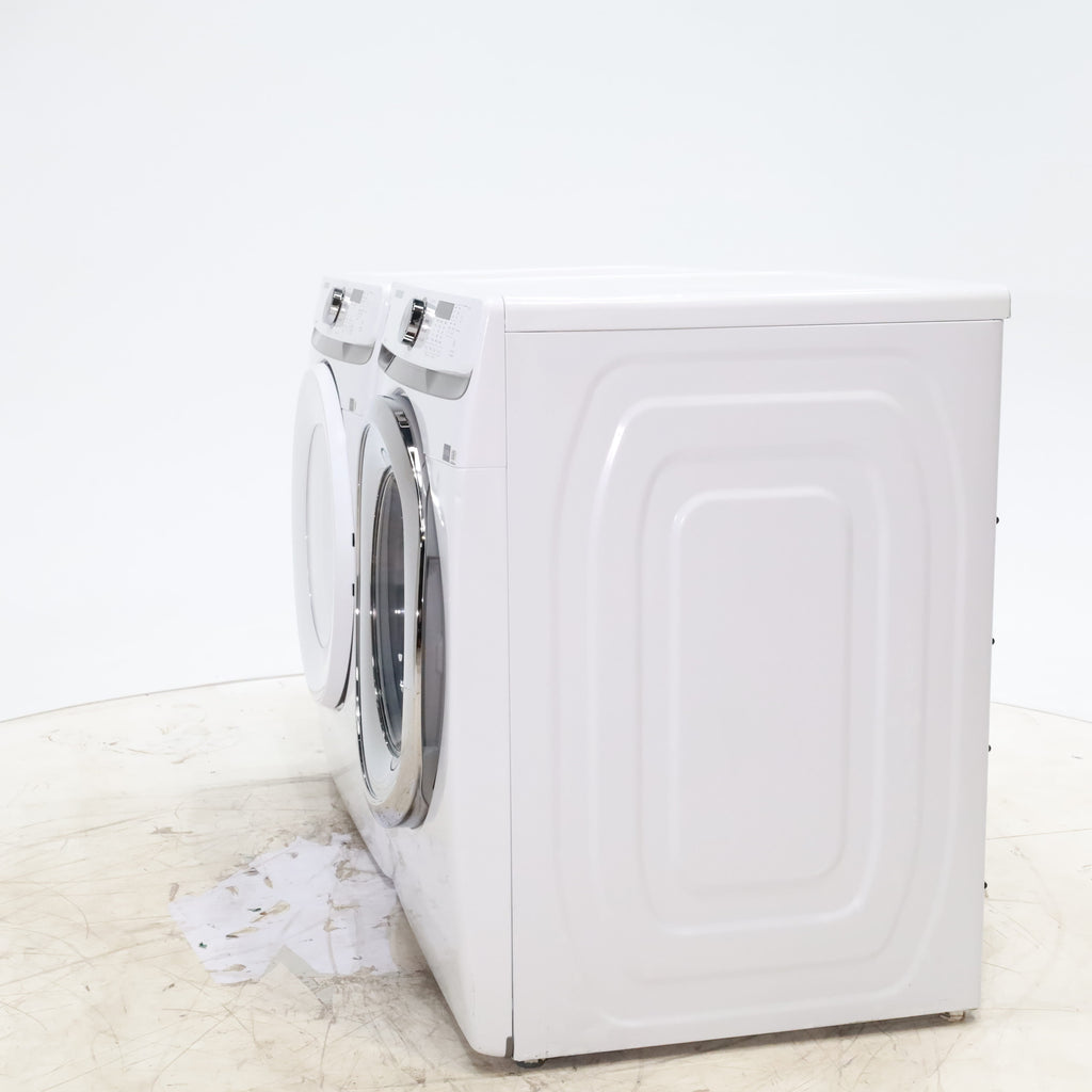 Pictures of ENERGY STAR Samsung 4.5 cu. ft. Front Load Washer with Vibration Reduction and Samsung 7.5 cu. ft. Front Load Electric Dryer with Sensor Dry and Interior Drum Light- Scratch & Dent - Minor - Neu Appliance Outlet - Discount Appliance Outlet in Austin, Tx