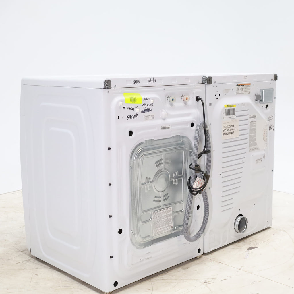 Pictures of ENERGY STAR Samsung 4.5 cu. ft. Front Load Washer with Vibration Reduction and Samsung 7.5 cu. ft. Front Load Electric Dryer with Sensor Dry and Interior Drum Light- Scratch & Dent - Minor - Neu Appliance Outlet - Discount Appliance Outlet in Austin, Tx