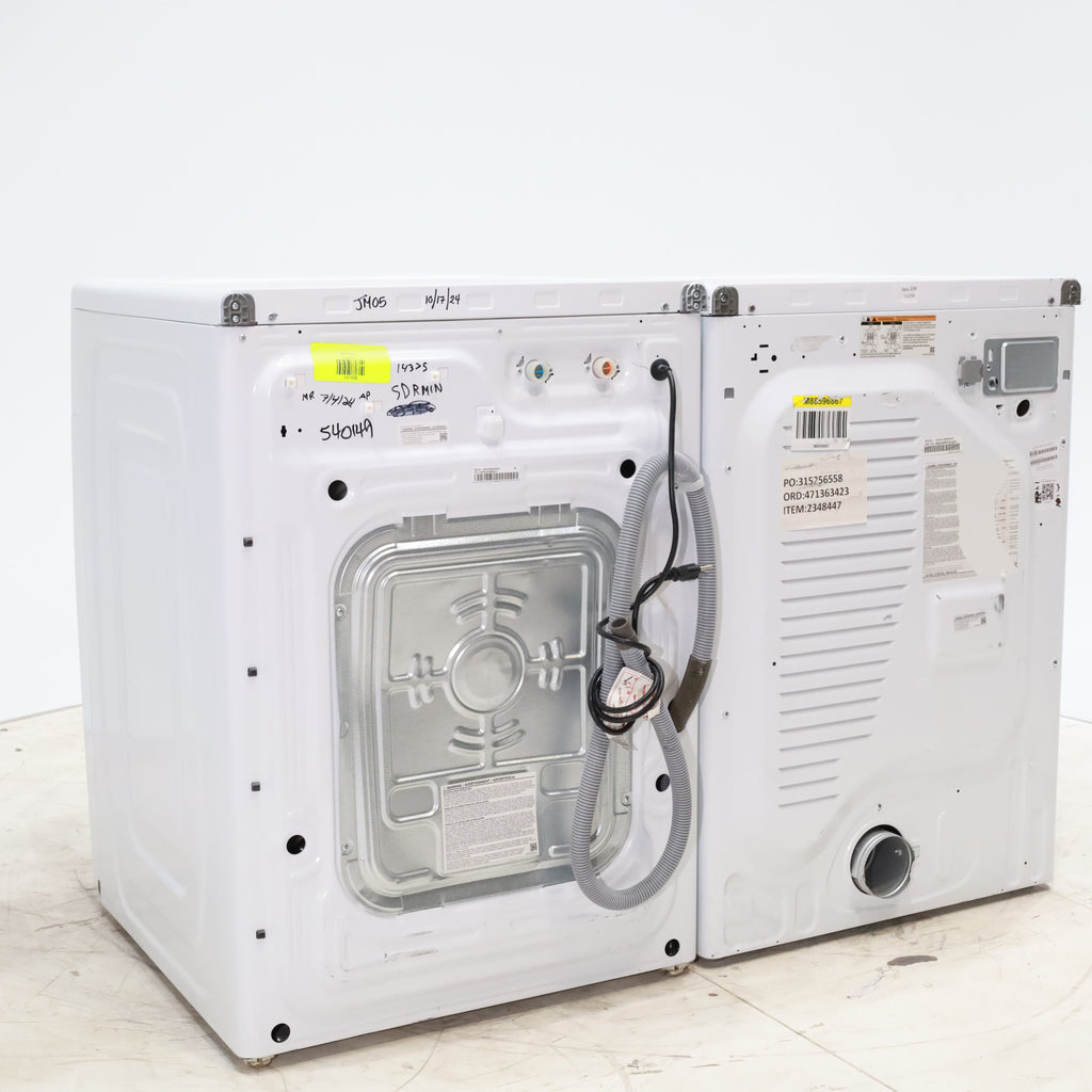 Pictures of ENERGY STAR Samsung 4.5 cu. ft. Front Load Washer with Vibration Reduction and Samsung 7.5 cu. ft. Front Load Electric Dryer with Sensor Dry and Interior Drum Light- Scratch & Dent - Minor - Neu Appliance Outlet - Discount Appliance Outlet in Austin, Tx