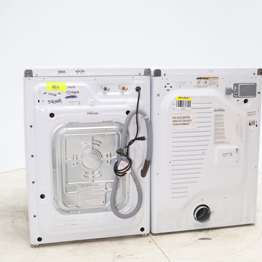 Pictures of ENERGY STAR Samsung 4.5 cu. ft. Front Load Washer with Vibration Reduction and Samsung 7.5 cu. ft. Front Load Electric Dryer with Sensor Dry and Interior Drum Light- Scratch & Dent - Minor - Neu Appliance Outlet - Discount Appliance Outlet in Austin, Tx