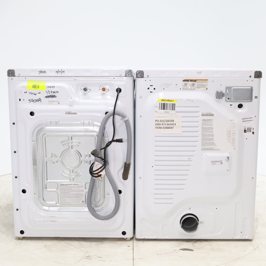 Pictures of ENERGY STAR Samsung 4.5 cu. ft. Front Load Washer with Vibration Reduction and Samsung 7.5 cu. ft. Front Load Electric Dryer with Sensor Dry and Interior Drum Light- Scratch & Dent - Minor - Neu Appliance Outlet - Discount Appliance Outlet in Austin, Tx