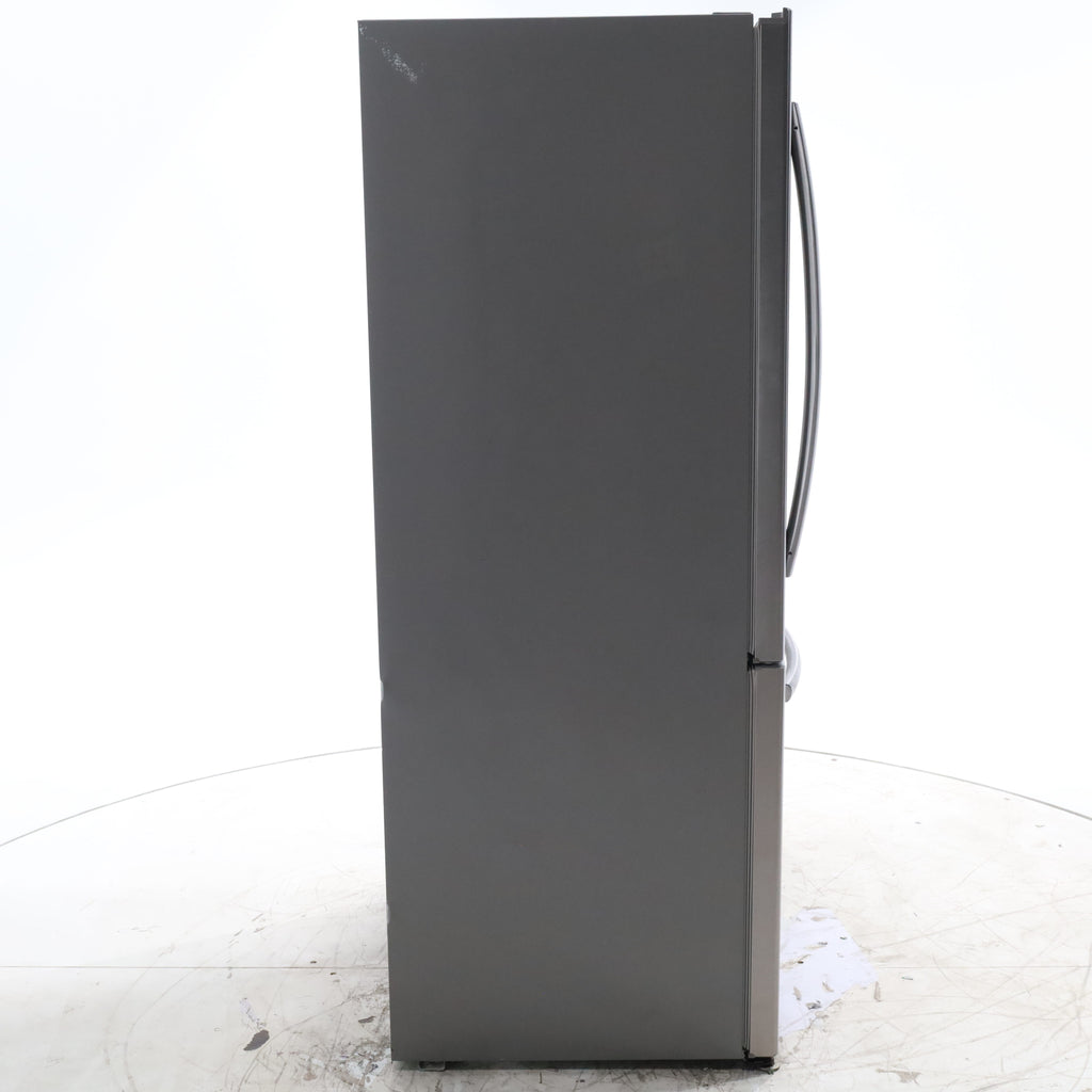 Pictures of 32 in. Wide Counter Depth Stainless Steel ENERGY STAR Hisense 17.1 cu. ft. Bottom Freezer Refrigerator with Super Freezer Technology - Certified Refurbished - Neu Appliance Outlet - Discount Appliance Outlet in Austin, Tx