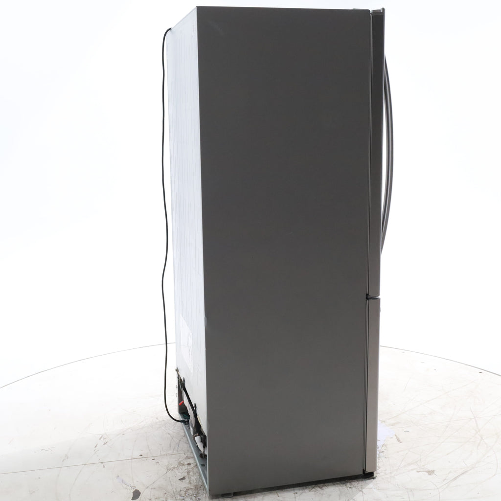 Pictures of 32 in. Wide Counter Depth Stainless Steel ENERGY STAR Hisense 17.1 cu. ft. Bottom Freezer Refrigerator with Super Freezer Technology - Certified Refurbished - Neu Appliance Outlet - Discount Appliance Outlet in Austin, Tx