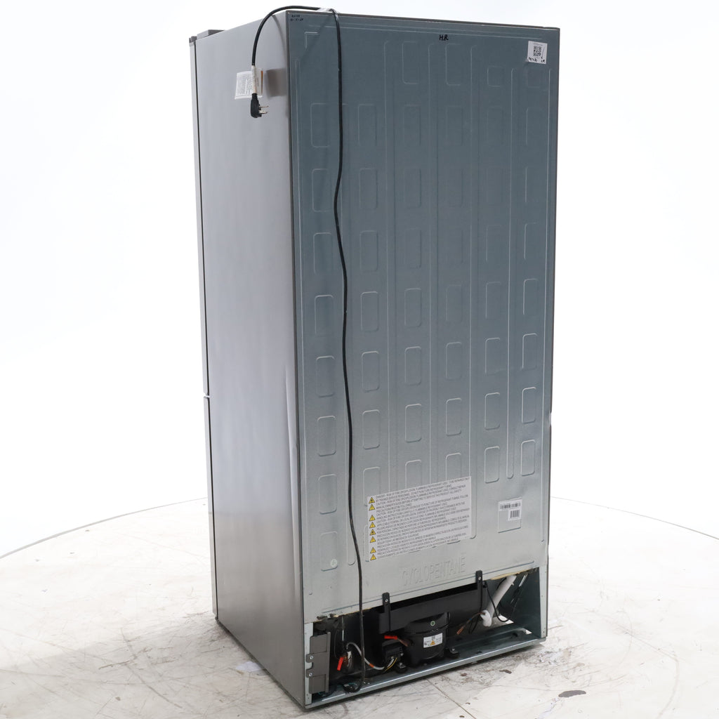 Pictures of 32 in. Wide Counter Depth Stainless Steel ENERGY STAR Hisense 17.1 cu. ft. Bottom Freezer Refrigerator with Super Freezer Technology - Certified Refurbished - Neu Appliance Outlet - Discount Appliance Outlet in Austin, Tx