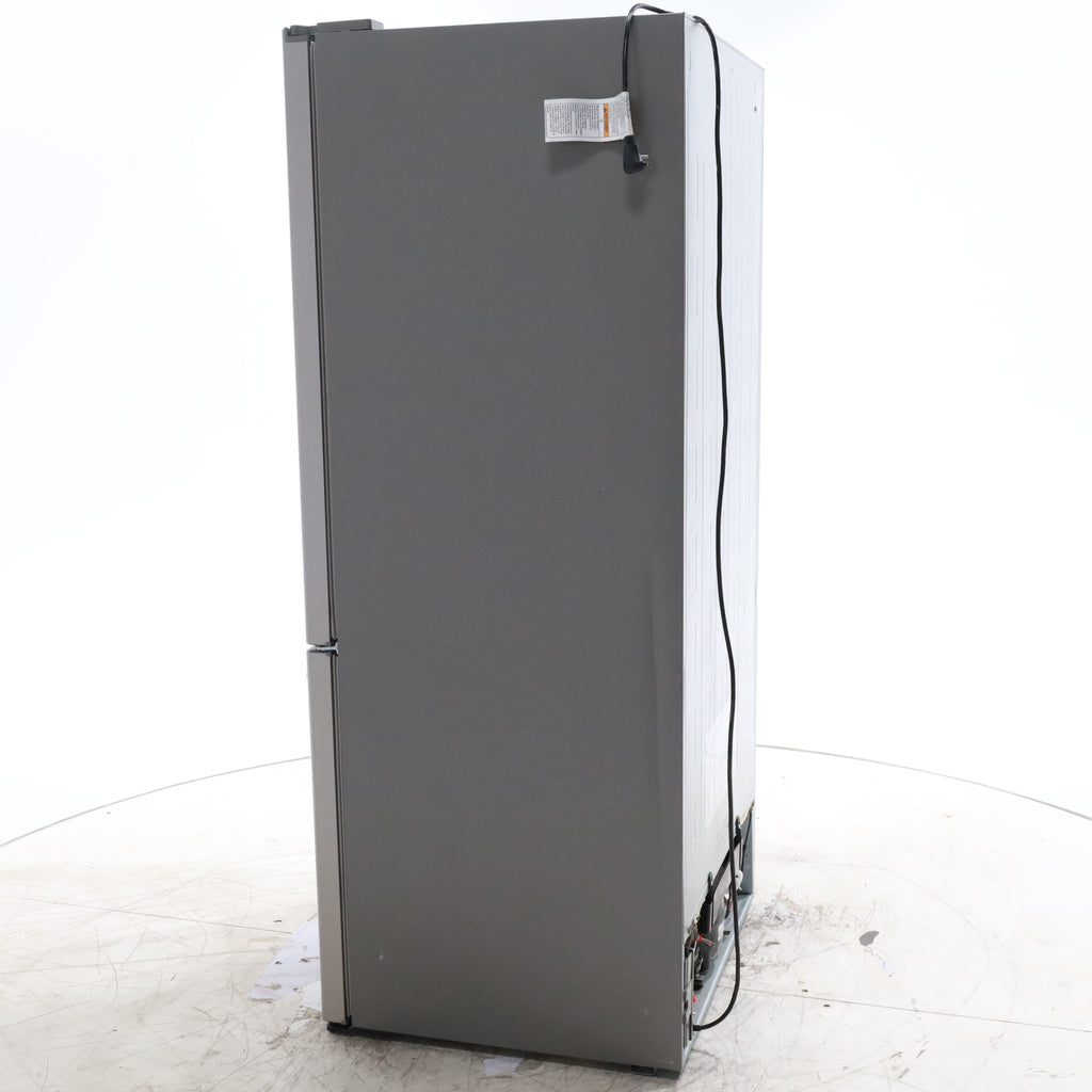 Pictures of 32 in. Wide Counter Depth Stainless Steel ENERGY STAR Hisense 17.1 cu. ft. Bottom Freezer Refrigerator with Super Freezer Technology - Certified Refurbished - Neu Appliance Outlet - Discount Appliance Outlet in Austin, Tx