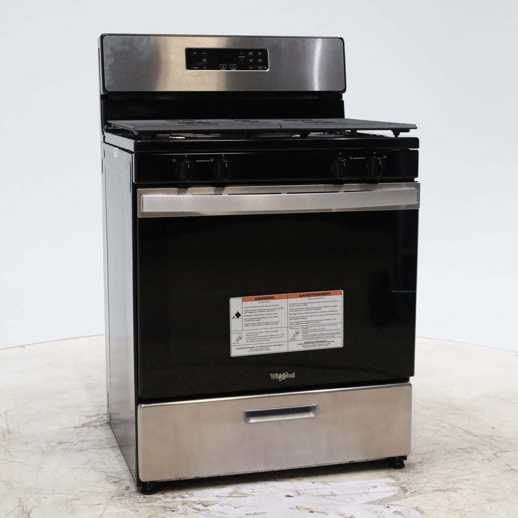 Pictures of Whirlpool Stainless 5.1 Cu. Ft. Freestanding Gas Range with Broiler Drawer and Two Speed Heat Burners - Scratch & Dent - Minor - Neu Appliance Outlet - Discount Appliance Outlet in Austin, Tx