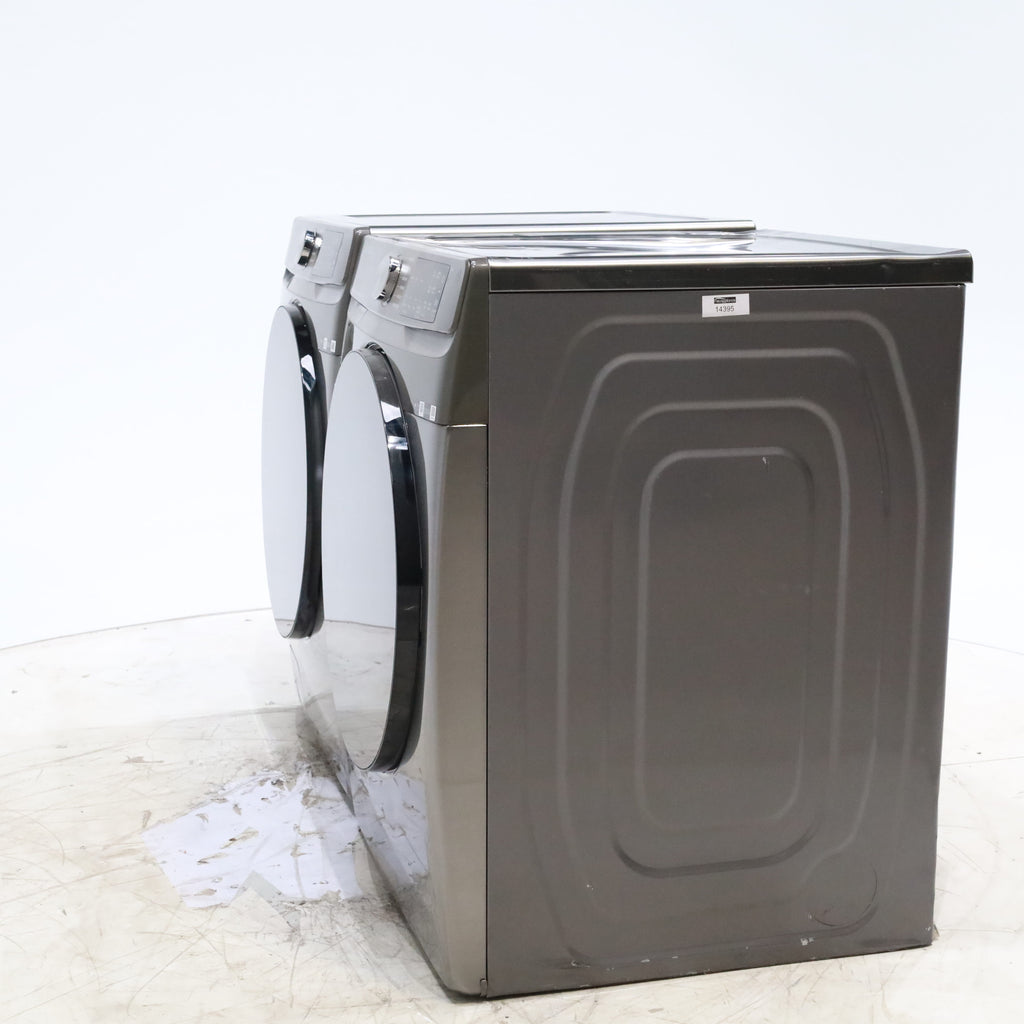 Pictures of Platinum ENERGY STAR Samsung 4.5 cu. ft. Front Load Washer with WiFi Connectivity and Platinum Samsung 7.5 cu. ft. Front Load Electric Dryer with Steam - Scratch and Dent - Minor - Neu Appliance Outlet - Discount Appliance Outlet in Austin, Tx