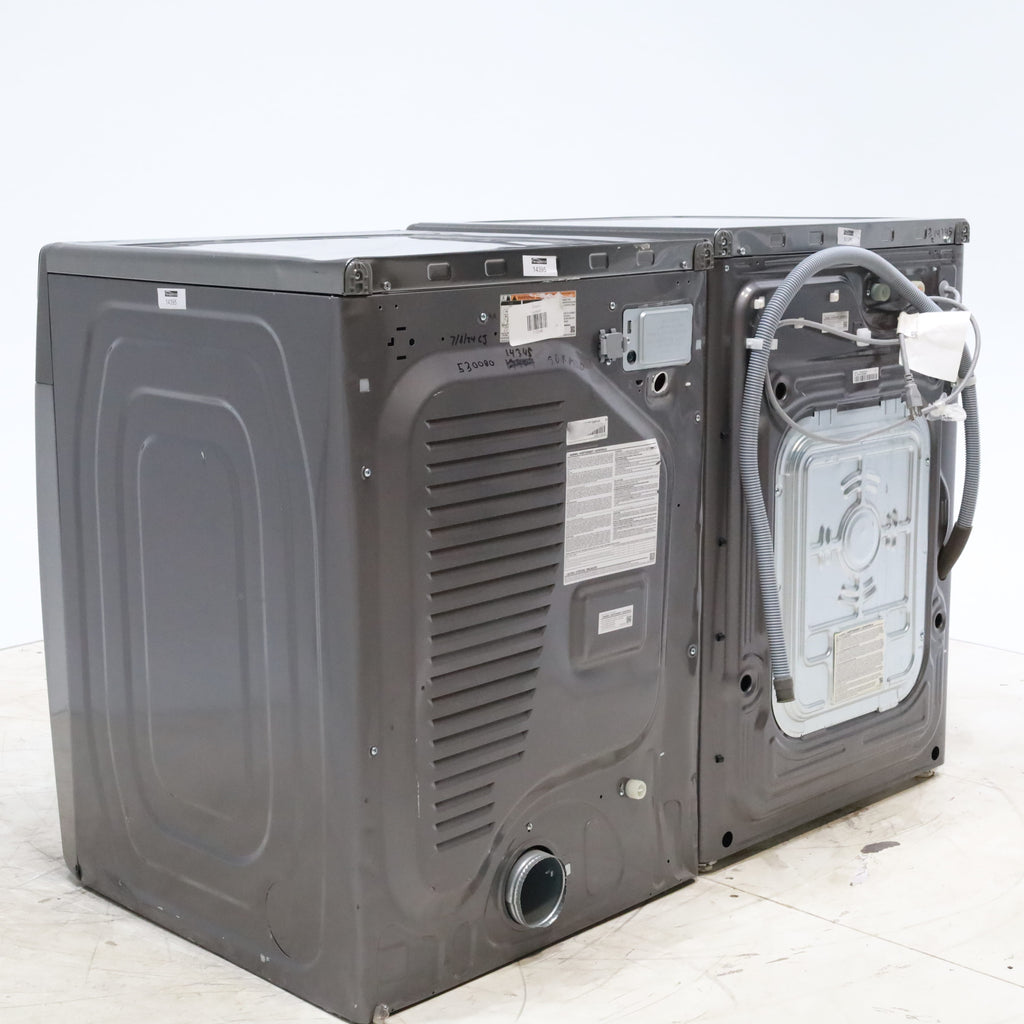 Pictures of Platinum ENERGY STAR Samsung 4.5 cu. ft. Front Load Washer with WiFi Connectivity and Platinum Samsung 7.5 cu. ft. Front Load Electric Dryer with Steam - Scratch and Dent - Minor - Neu Appliance Outlet - Discount Appliance Outlet in Austin, Tx