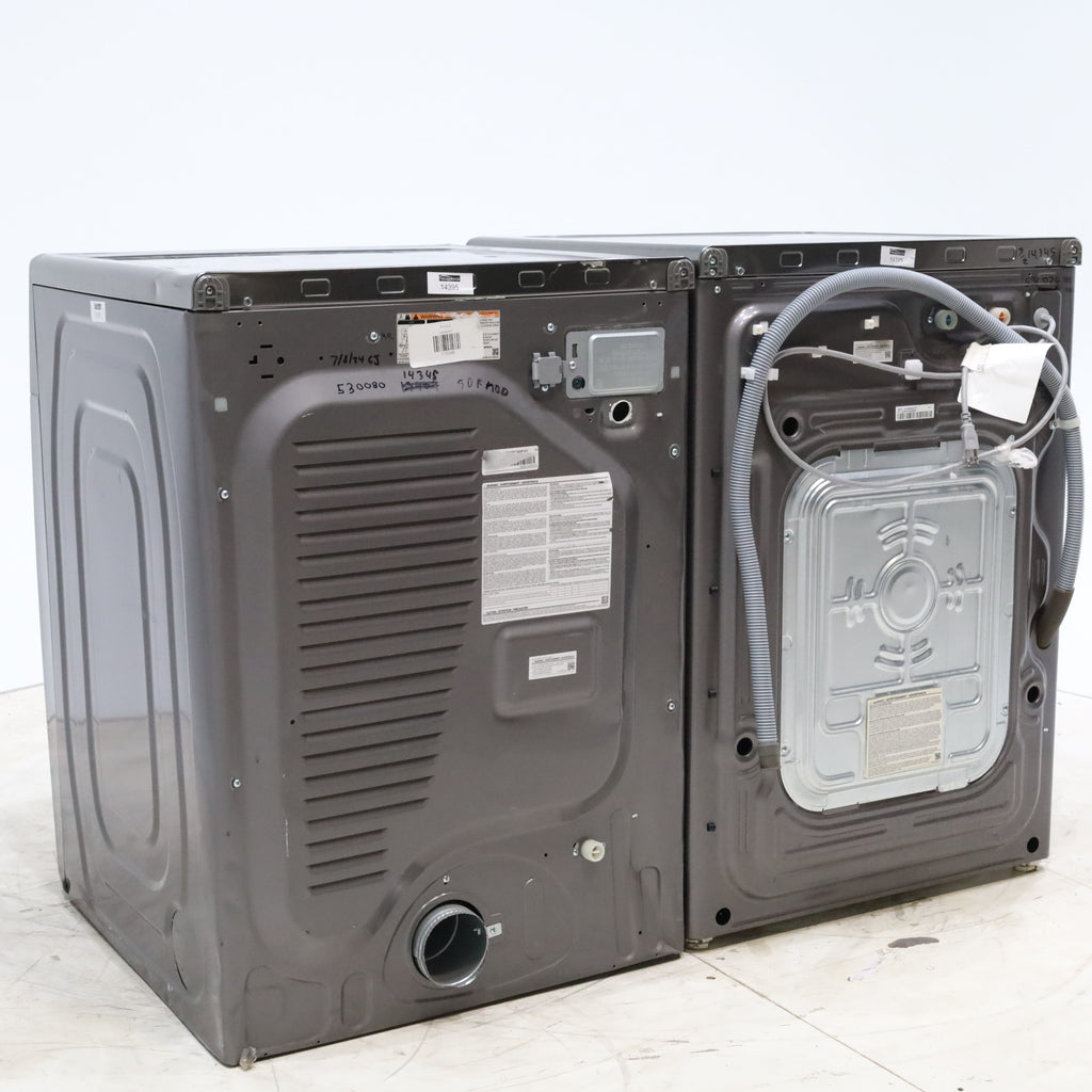 Pictures of Platinum ENERGY STAR Samsung 4.5 cu. ft. Front Load Washer with WiFi Connectivity and Platinum Samsung 7.5 cu. ft. Front Load Electric Dryer with Steam - Scratch and Dent - Minor - Neu Appliance Outlet - Discount Appliance Outlet in Austin, Tx