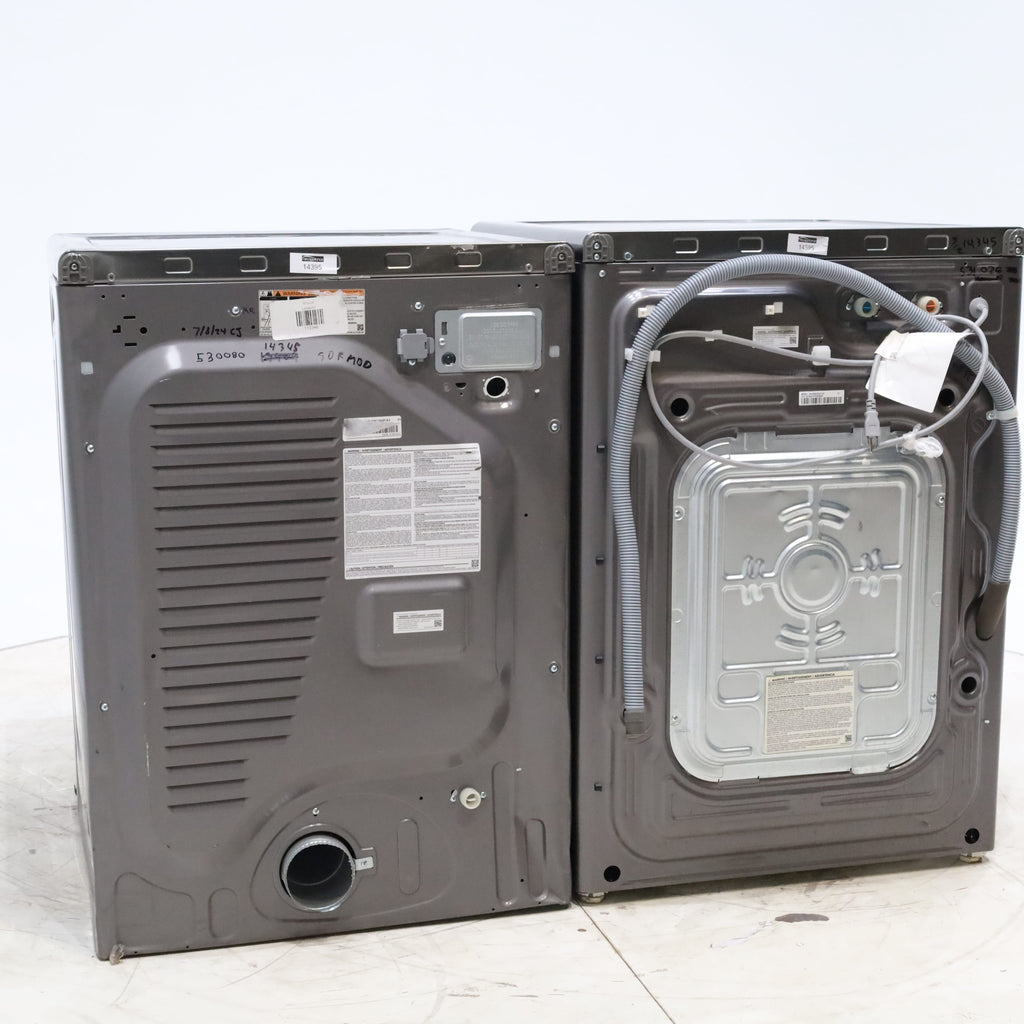 Pictures of Platinum ENERGY STAR Samsung 4.5 cu. ft. Front Load Washer with WiFi Connectivity and Platinum Samsung 7.5 cu. ft. Front Load Electric Dryer with Steam - Scratch and Dent - Minor - Neu Appliance Outlet - Discount Appliance Outlet in Austin, Tx