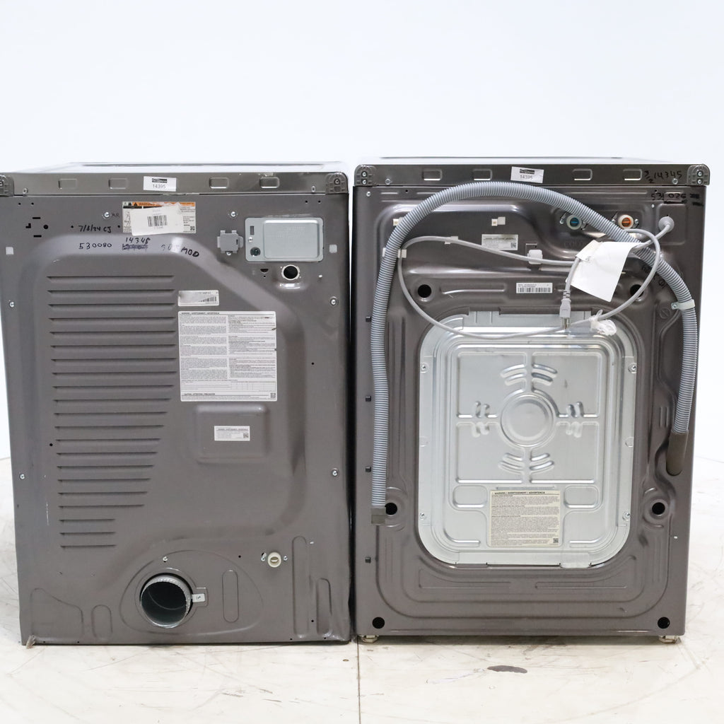 Pictures of Platinum ENERGY STAR Samsung 4.5 cu. ft. Front Load Washer with WiFi Connectivity and Platinum Samsung 7.5 cu. ft. Front Load Electric Dryer with Steam - Scratch and Dent - Minor - Neu Appliance Outlet - Discount Appliance Outlet in Austin, Tx