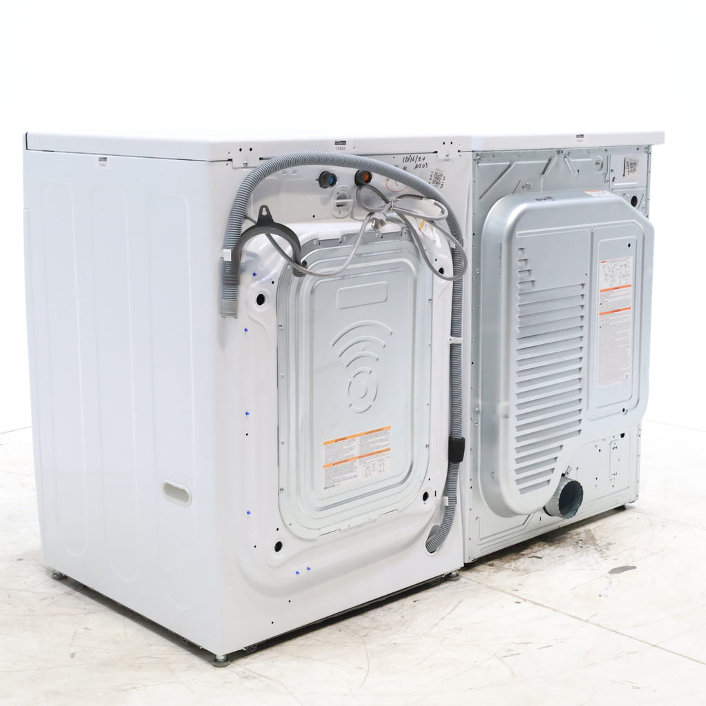 Pictures of ENERGY STAR LG 4.5 cu. ft. Front Load Washing Machine with Steam and ENERGY STAR LG 7.4 cu. ft. Electric Vented Dryer with Sensor Dry and SmartThinQ Technology - Scratch & Dent - Minor - Neu Appliance Outlet - Discount Appliance Outlet in Austin, Tx