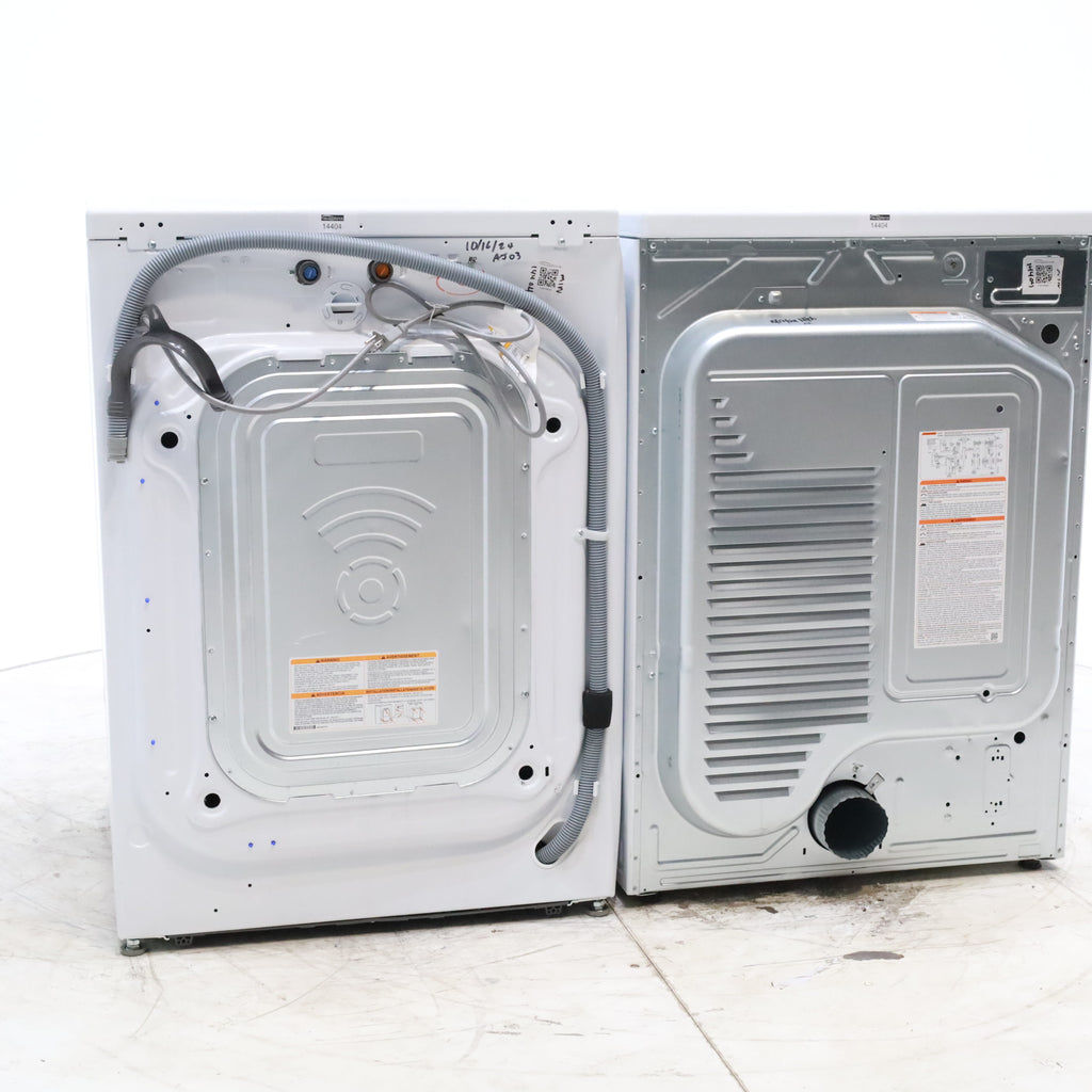 Pictures of ENERGY STAR LG 4.5 cu. ft. Front Load Washing Machine with Steam and ENERGY STAR LG 7.4 cu. ft. Electric Vented Dryer with Sensor Dry and SmartThinQ Technology - Scratch & Dent - Minor - Neu Appliance Outlet - Discount Appliance Outlet in Austin, Tx