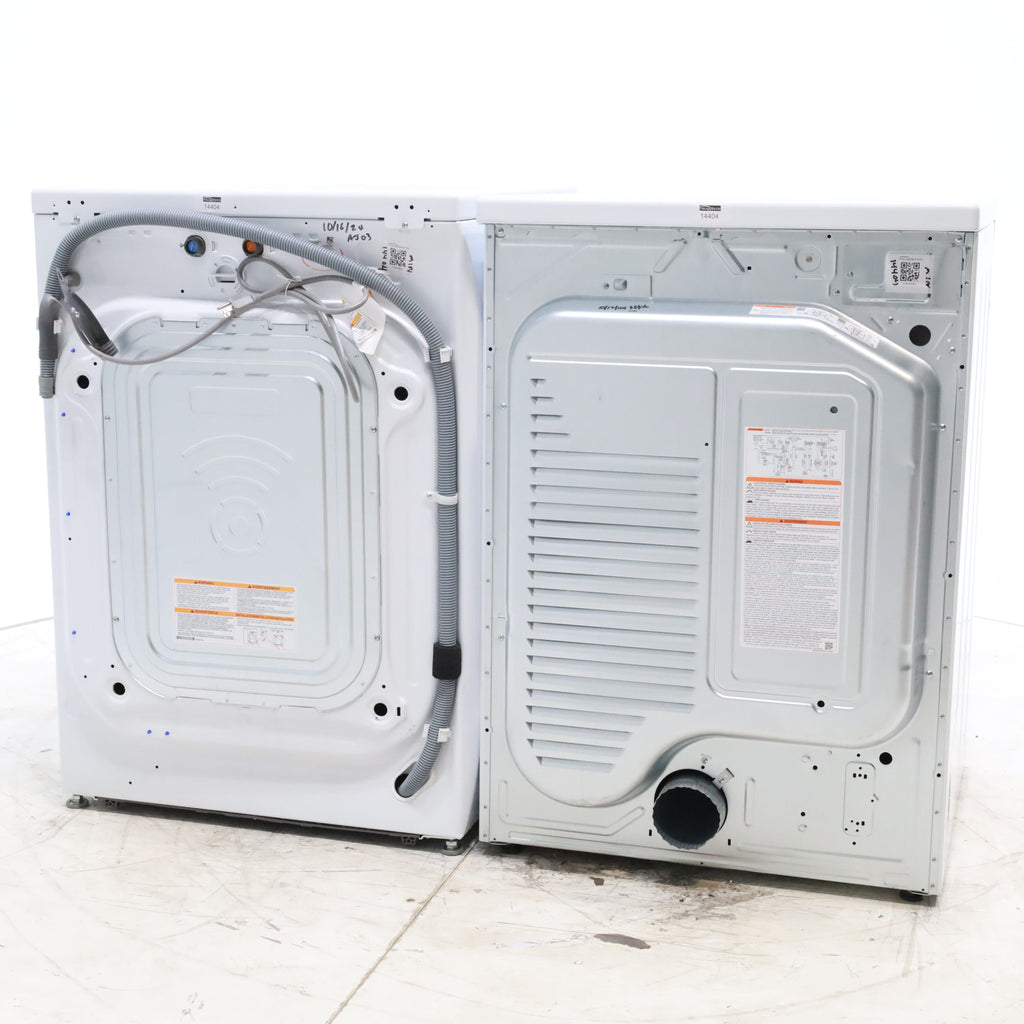 Pictures of ENERGY STAR LG 4.5 cu. ft. Front Load Washing Machine with Steam and ENERGY STAR LG 7.4 cu. ft. Electric Vented Dryer with Sensor Dry and SmartThinQ Technology - Scratch & Dent - Minor - Neu Appliance Outlet - Discount Appliance Outlet in Austin, Tx