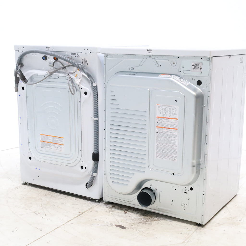 Pictures of ENERGY STAR LG 4.5 cu. ft. Front Load Washing Machine with Steam and ENERGY STAR LG 7.4 cu. ft. Electric Vented Dryer with Sensor Dry and SmartThinQ Technology - Scratch & Dent - Minor - Neu Appliance Outlet - Discount Appliance Outlet in Austin, Tx