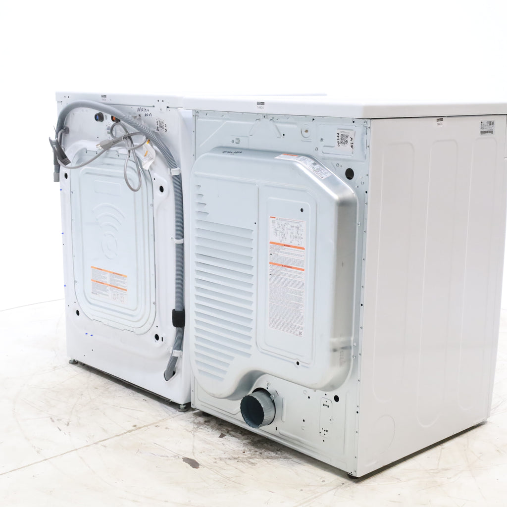 Pictures of ENERGY STAR LG 4.5 cu. ft. Front Load Washing Machine with Steam and ENERGY STAR LG 7.4 cu. ft. Electric Vented Dryer with Sensor Dry and SmartThinQ Technology - Scratch & Dent - Minor - Neu Appliance Outlet - Discount Appliance Outlet in Austin, Tx