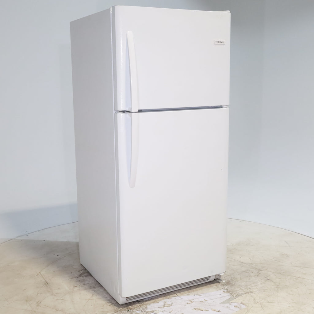 Pictures of 30 in. Wide White Frigidaire 20.4 cu. ft. Top Freezer Refrigerator with Reversible Doors - Certified Refurbished - Neu Appliance Outlet - Discount Appliance Outlet in Austin, Tx