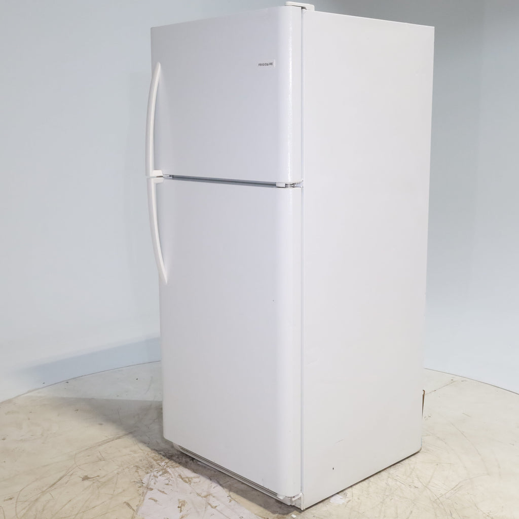 Pictures of 30 in. Wide White Frigidaire 20.4 cu. ft. Top Freezer Refrigerator with Reversible Doors - Certified Refurbished - Neu Appliance Outlet - Discount Appliance Outlet in Austin, Tx