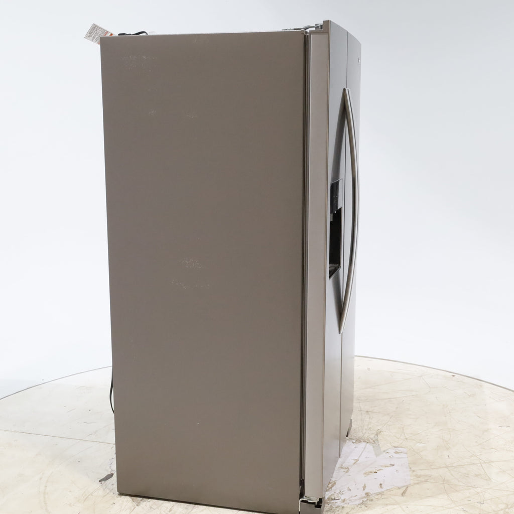 Pictures of 33 in. Wide Fingerprint-Resistant Stainless Steel Whirlpool 21.4 cu. ft. Side by Side Refrigerator with In Door Ice and Water Dispenser - Scratch & Dent - Moderate - Neu Appliance Outlet - Discount Appliance Outlet in Austin, Tx