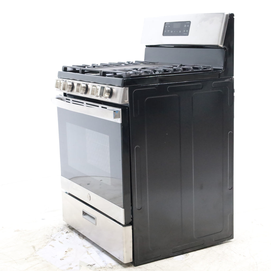 Pictures of Stainless Steel GE 5.0 cu. ft. Freestanding 5 Burner Gas Range with Cast-Iron Grates - Scratch & Dent - Minor - Neu Appliance Outlet - Discount Appliance Outlet in Austin, Tx