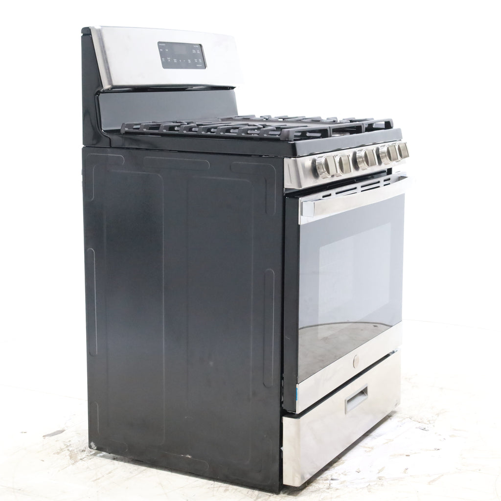 Pictures of Stainless Steel GE 5.0 cu. ft. Freestanding 5 Burner Gas Range with Cast-Iron Grates - Scratch & Dent - Minor - Neu Appliance Outlet - Discount Appliance Outlet in Austin, Tx