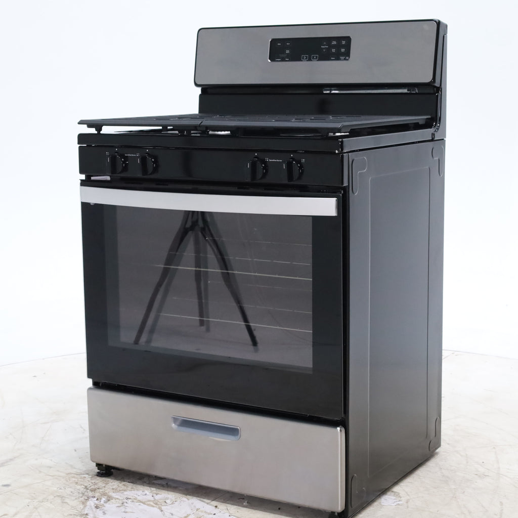 Pictures of Whirlpool Stainless 5.1 Cu. Ft. Freestanding Gas Range with Broiler Drawer and Two Speed Heat Burners - Scratch & Dent - Minor - Neu Appliance Outlet - Discount Appliance Outlet in Austin, Tx