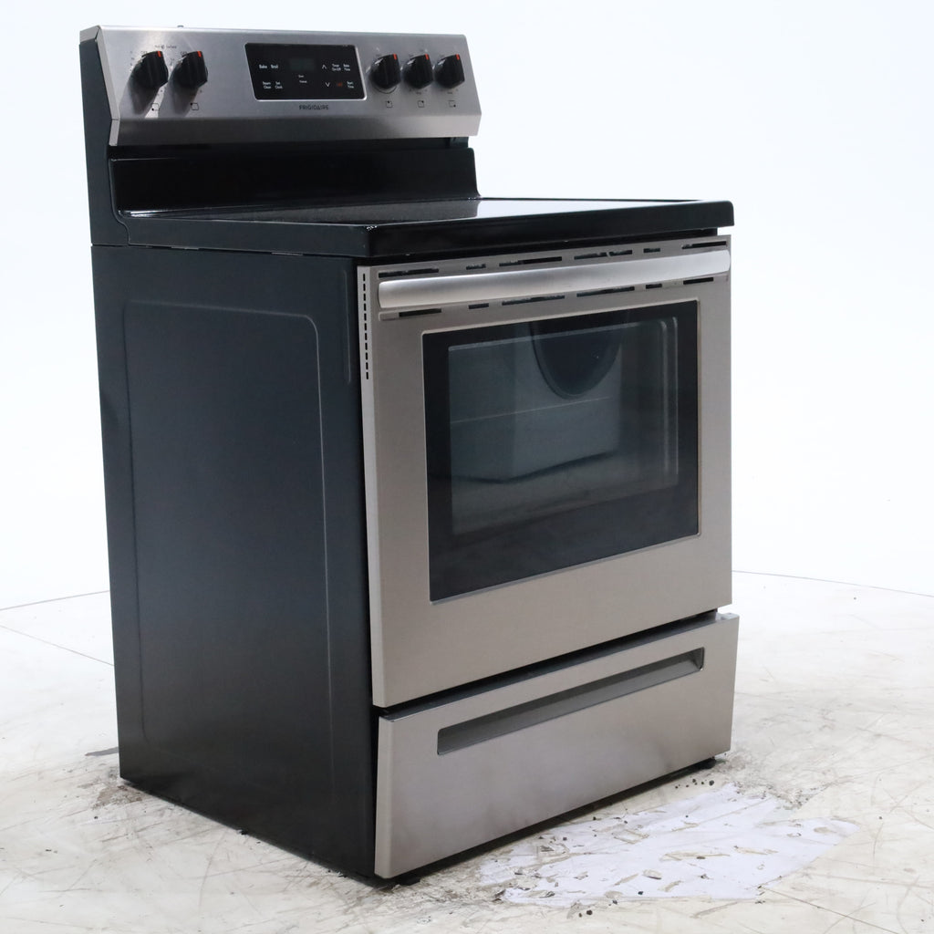 Pictures of Fingerprint Resistant Stainless Steel Frigidaire 30-in Glass Top 5 Elements 5.4-cu ft Steam Cleaning Freestanding Electric Range  - Certified Refurbished - Neu Appliance Outlet - Discount Appliance Outlet in Austin, Tx