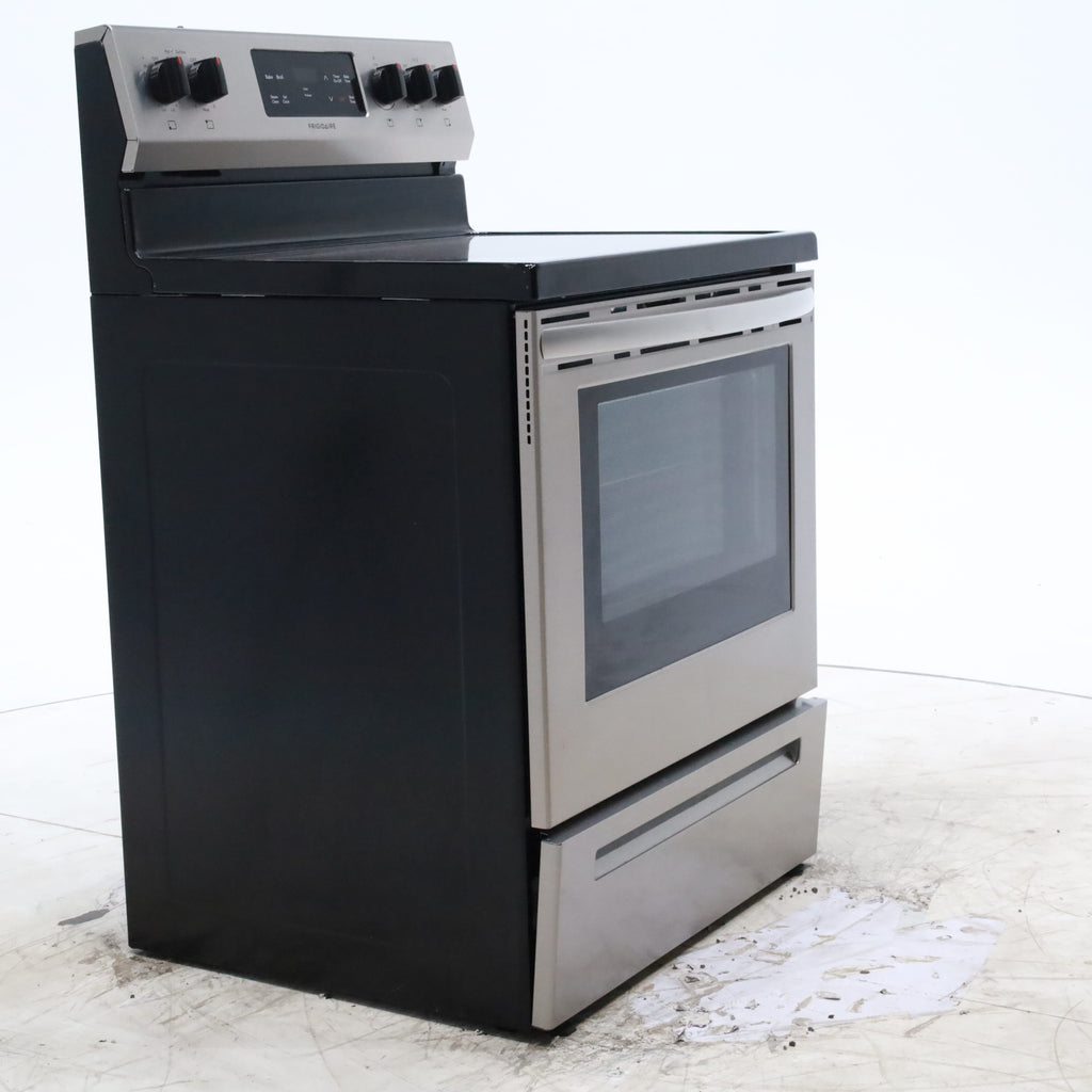 Pictures of Fingerprint Resistant Stainless Steel Frigidaire 30-in Glass Top 5 Elements 5.4-cu ft Steam Cleaning Freestanding Electric Range  - Certified Refurbished - Neu Appliance Outlet - Discount Appliance Outlet in Austin, Tx