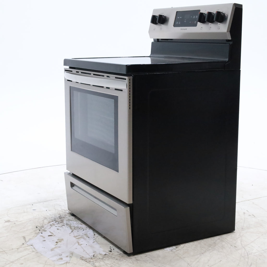 Pictures of Fingerprint Resistant Stainless Steel Frigidaire 30-in Glass Top 5 Elements 5.4-cu ft Steam Cleaning Freestanding Electric Range  - Certified Refurbished - Neu Appliance Outlet - Discount Appliance Outlet in Austin, Tx